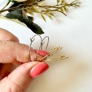 Pendientes de aro dorados o de acero inoxidable (10 unidades) 20/25/30 mm