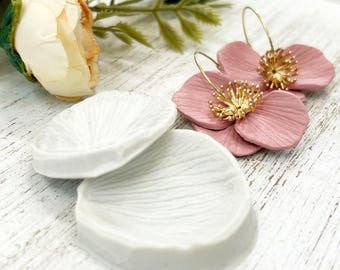 Clay Petal Flower Press Mould | Earring Jewelry Making | Polymer clay tools | Clay Cutter |  Polymer Clay Moulds | Floral Clay M26