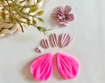 Clay Petal Flower Press Mould: Earring Jewelry Making Tool