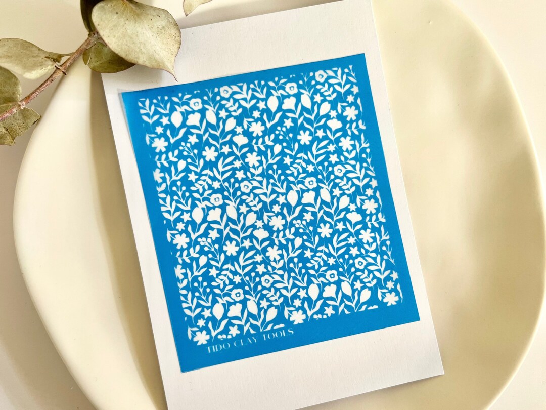 KEOKER Serigrafia per piastrelle per argilla polimerica, 3 pezzi di argilla polimerica per serigrafia per piastrelle, stencil per serigrafia per piastrelle per argilla polimerica - Italia