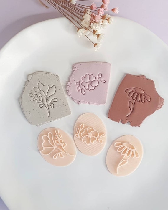 Polymer Clay Stamps Palm Leaf Clay Stamps, Clay Embossing Stamps, Clay  Debossing Stamps 