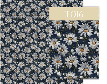 Embrodery DaisiesTransfer Sheets , Water Soluble Transfer Paper, Polymer Clay Image Transfers
