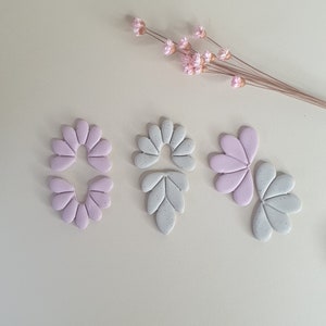Polymer clay botanical shape cutter flowers and leaf clay cutter Earring Jewelry Making Polymer clay tools pottery DIY earrings image 5