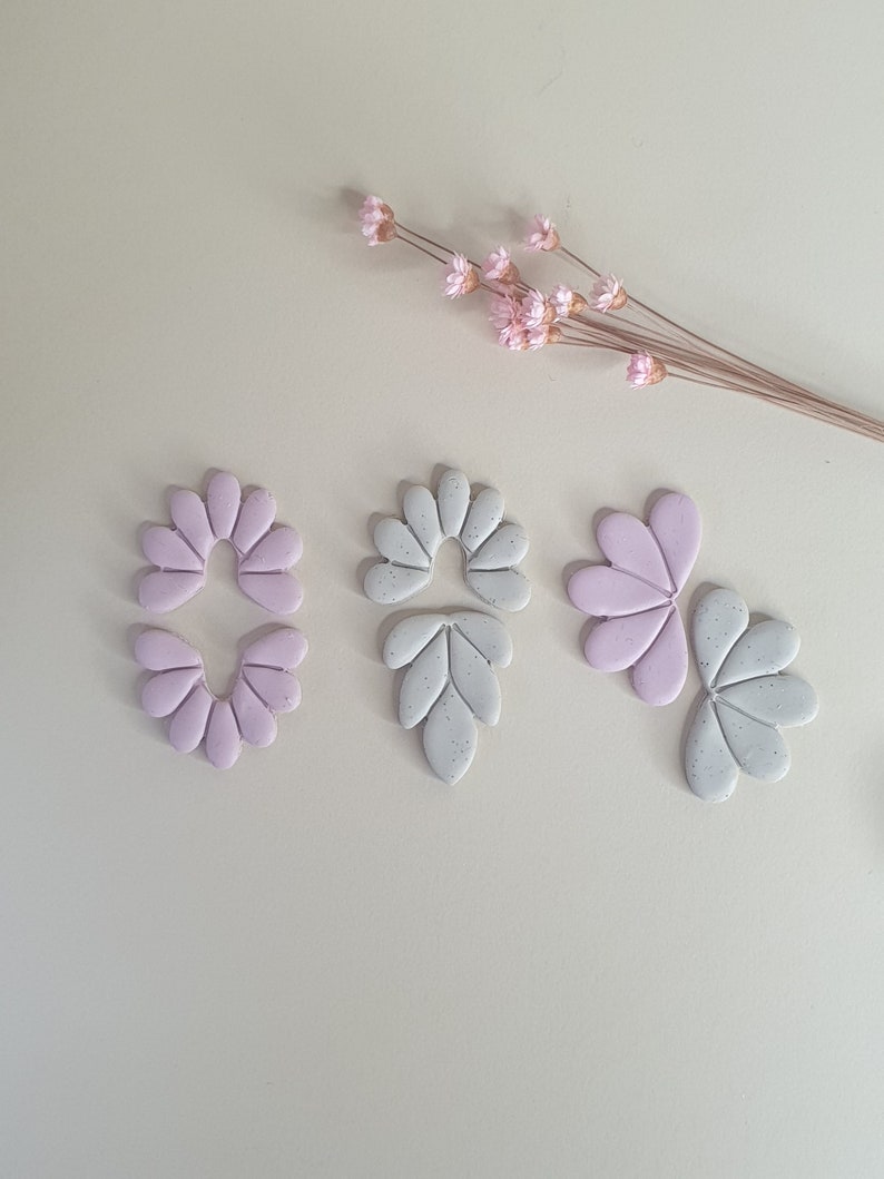 Polymer clay botanical shape cutter flowers and leaf clay cutter Earring Jewelry Making Polymer clay tools pottery DIY earrings image 5