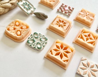 Mediterranean clay cutter - frame shape -  flowers clay cutter  - Earring Jewelry Making - clay tools  - DIY earrings