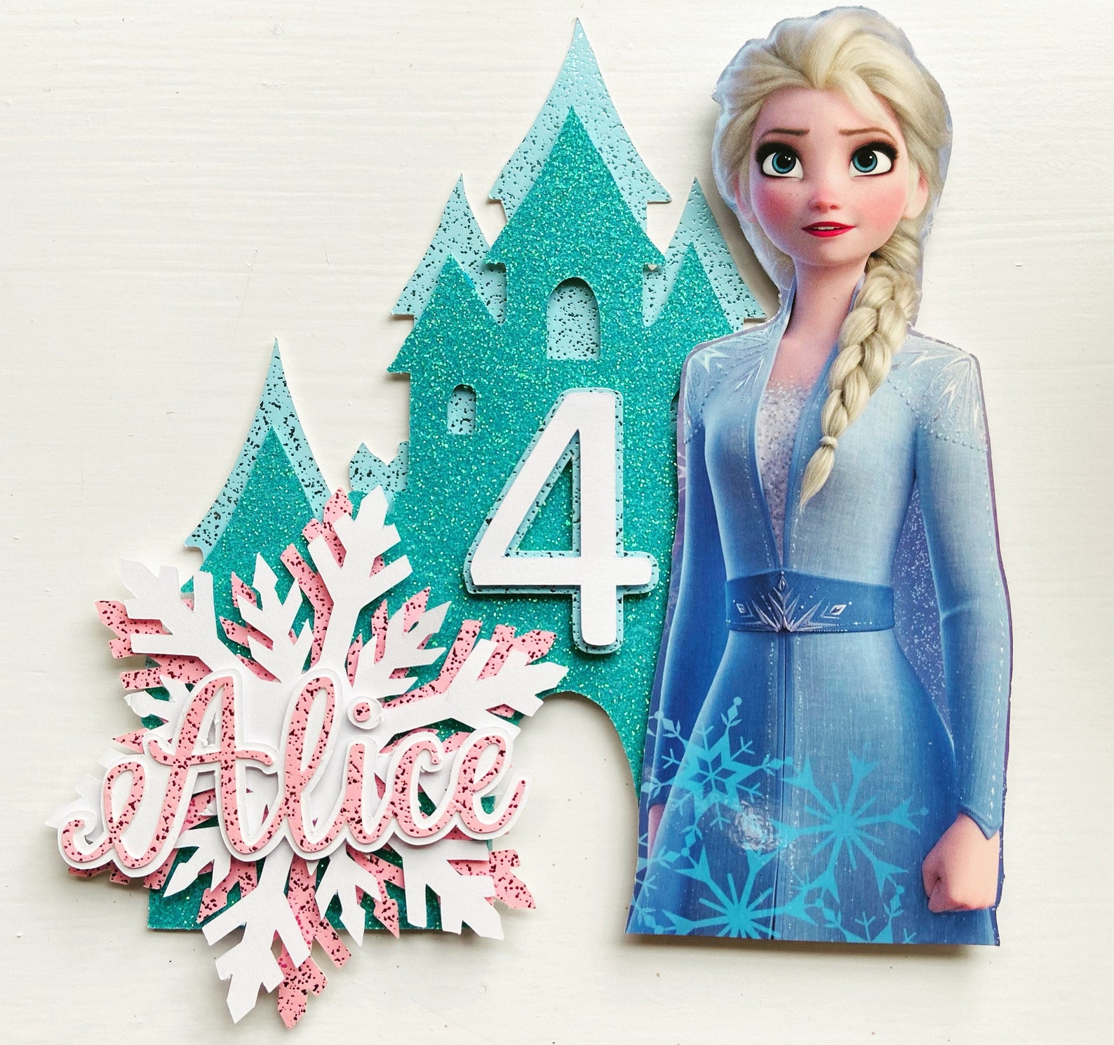 Personalised Frozen Cake Topper | Etsy