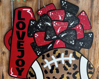 Football Door Hanger | School Spirit | FOOTBALL Decor | Cheerleader Door Hanger | Football Wreath | Friday Night Lights | Cheerleader Decor