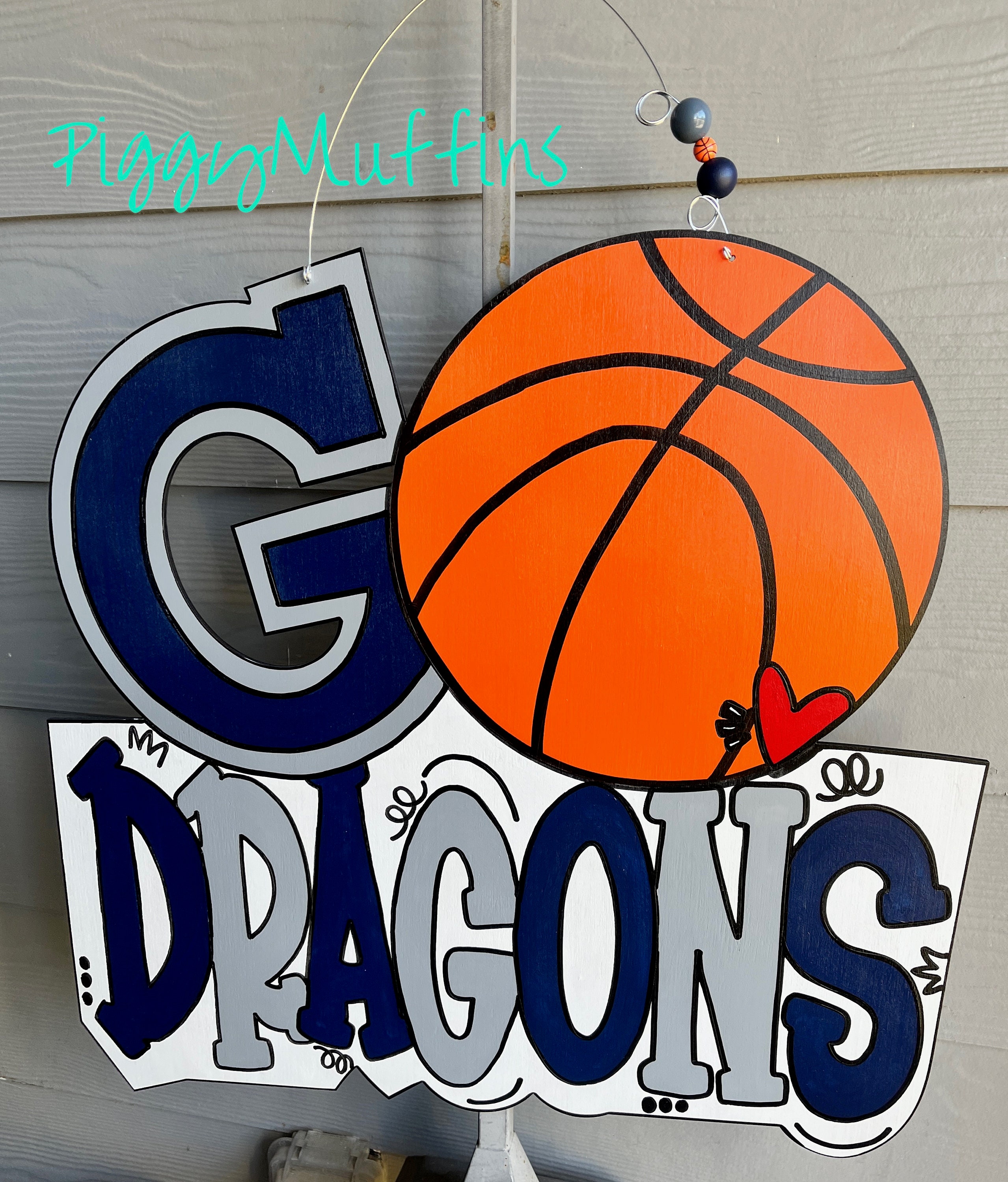 CUSTOMIZABLE Sports Door Hanger - Baseball Door Hanger - Softball Door Hanger - Volleyball Door Hanger -Basketball Door Hanger - Dragons