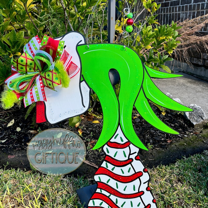 Grinch Door Hanger - Etsy
