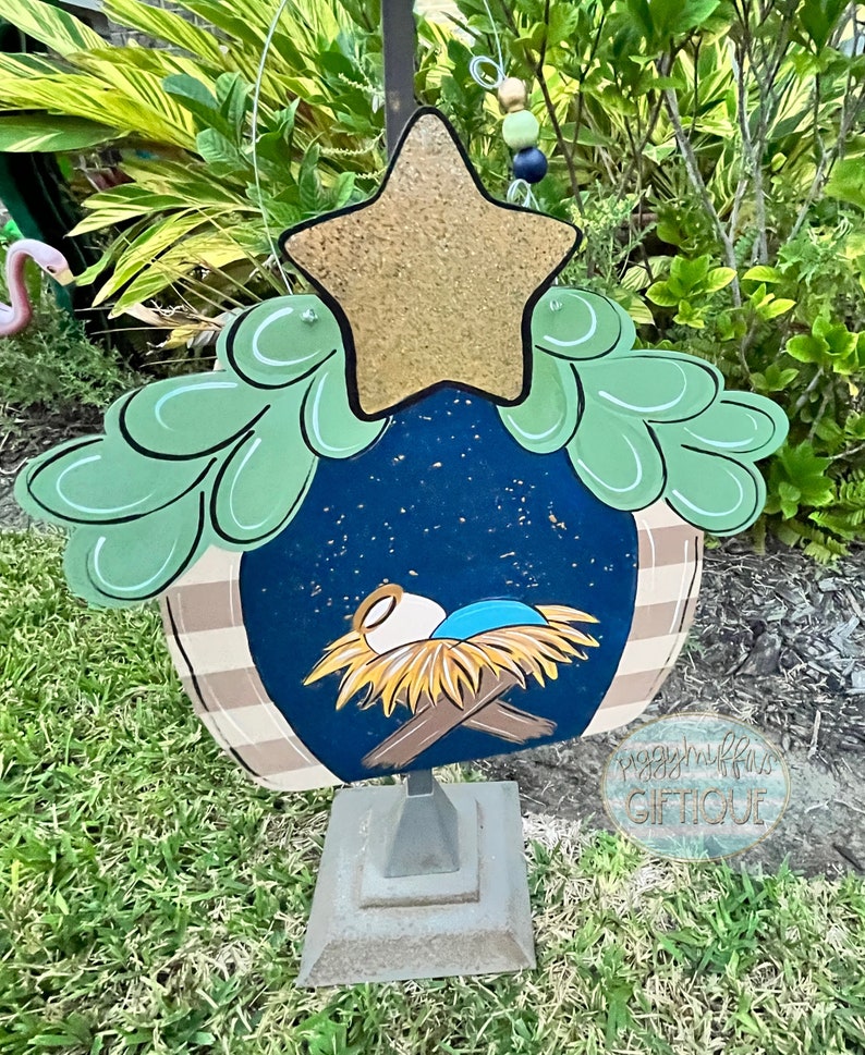 Nativity Door Hanger Baby Jesus Door Hanger Christ is Born Etsy