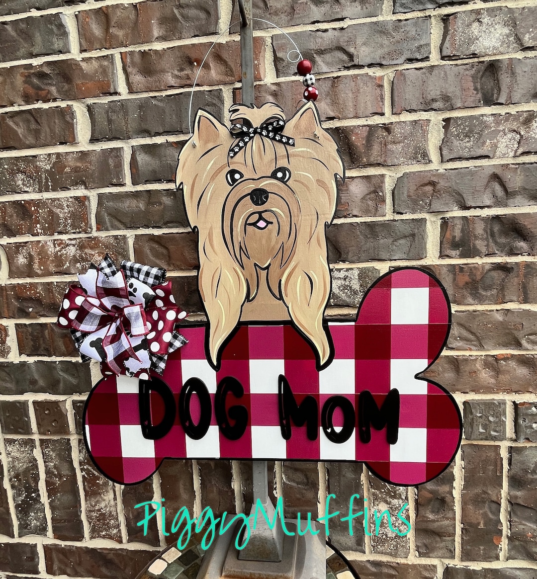 Yorkie Door Hanger Cute Yorkie Door Hanger Dog Door Hanger Etsy