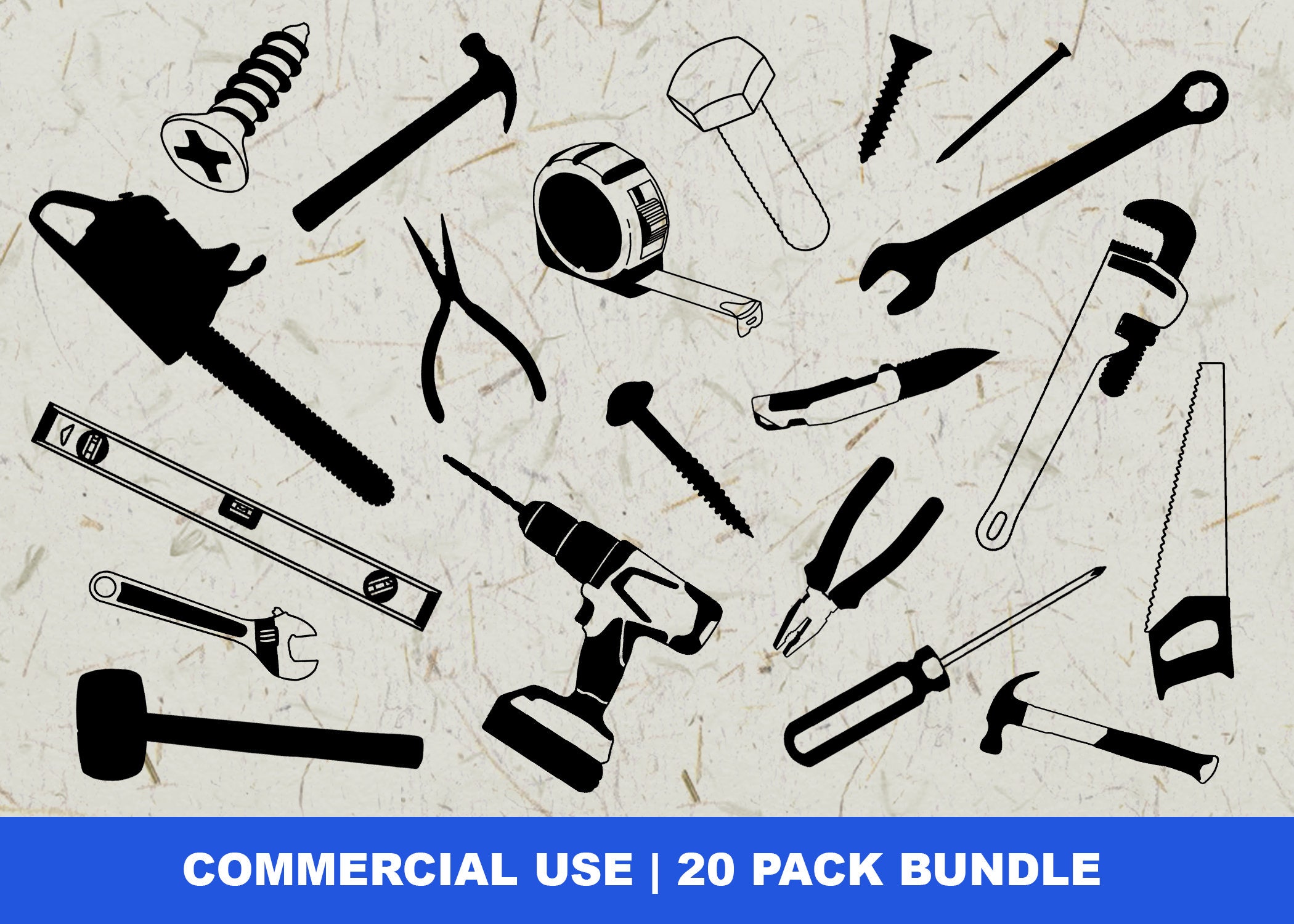Download Tools SVG Bundle Hammer Svg Wrench Svg Father's Day | Etsy