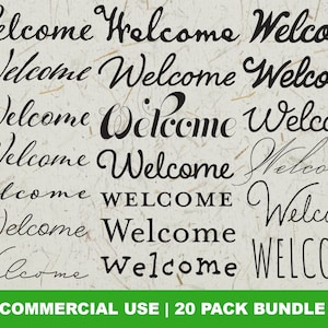 Welcome SVG Bundle, Welcome Sign Svg, Welcome Cursive Font Svg, Welcome Cut File for Cricut, Welcome Silhouette, Welcome PNG, Welcome DXF