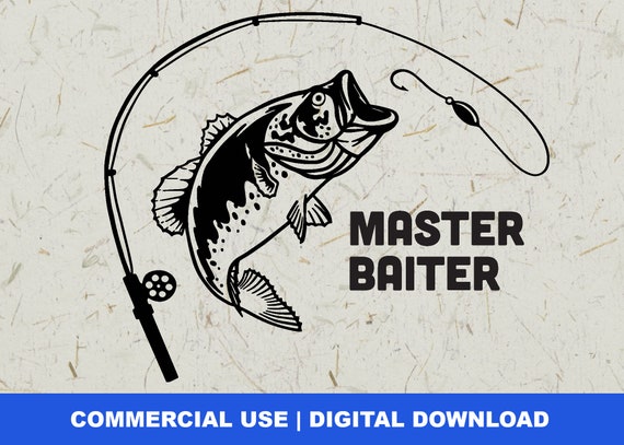 Master Baiter Fishing SVG File, Sublimation File, Vinyl Cut File, Funny  Fishing SVG 
