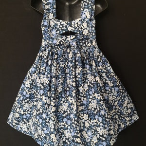 Cotton smocks dress printed blue flower 1 year to 12 years image 3