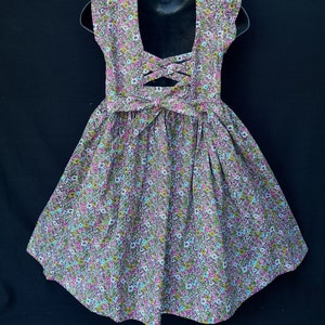 Robe smocks manches volantes en coton fleur multicolore 1 an à 12 ans image 3