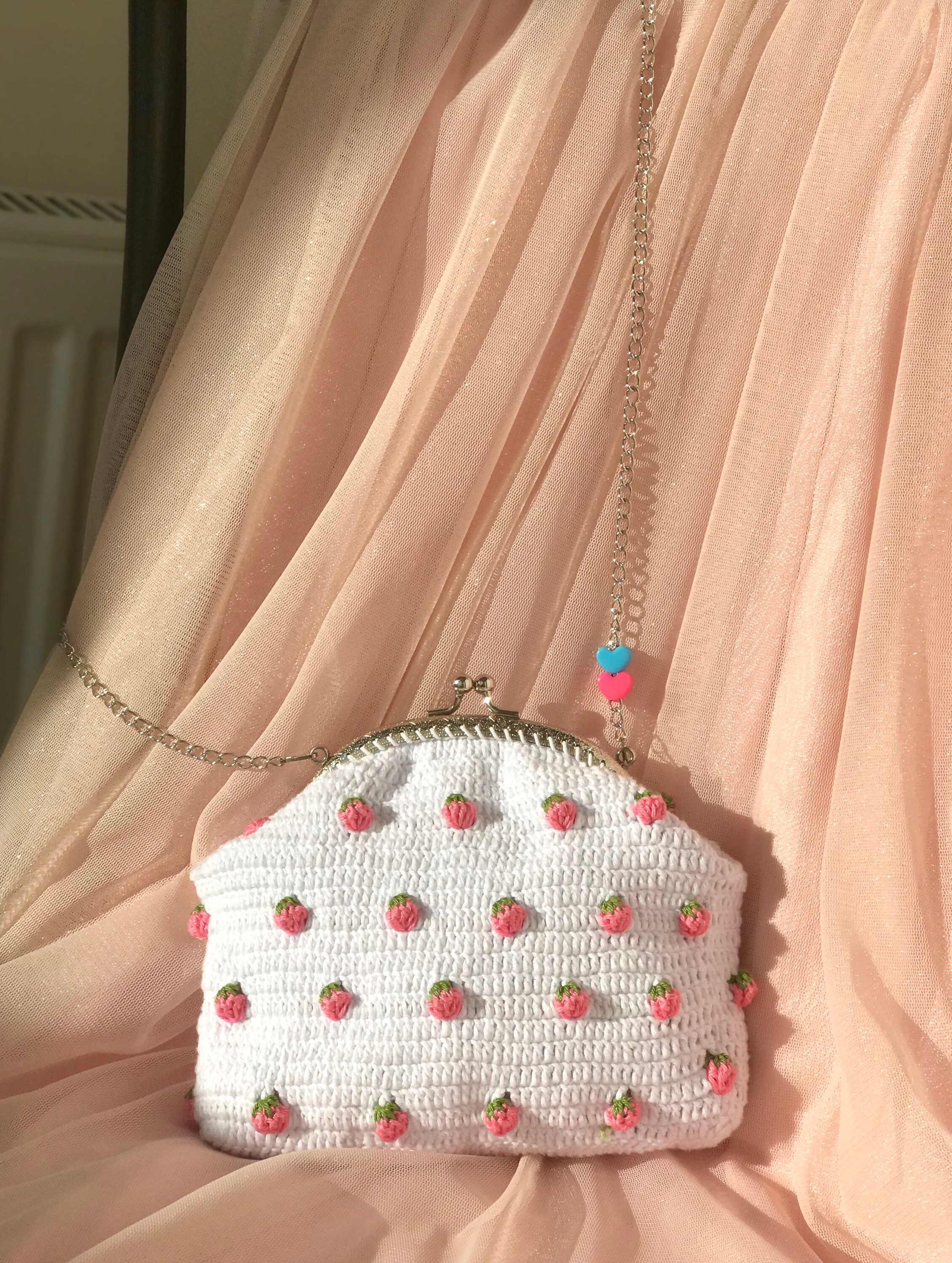 Strawberry Crochet Top Shoulder Bag Crochet Handmade Purse Etsy