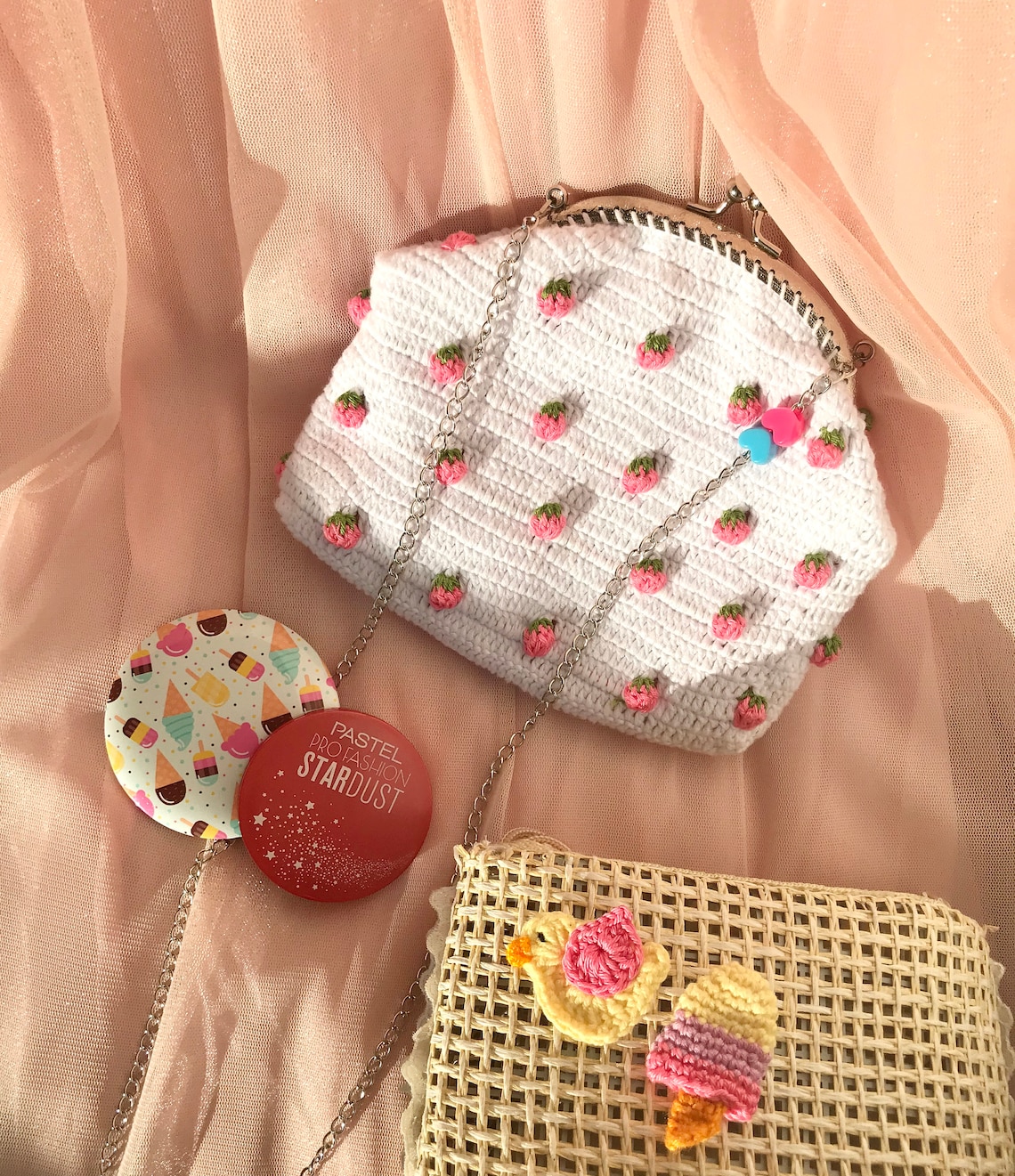 Strawberry Crochet Top Shoulder Bag Crochet Handmade Purse Etsy