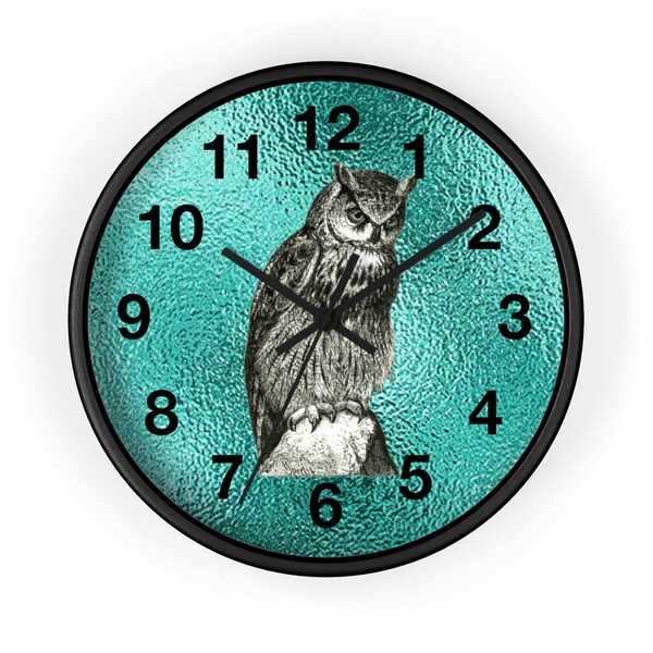 Owl Clock Etsy