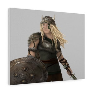 Norse Pagan, Scandinavian, Vikings, Viking , Pagan Gifts, Viking Gifts, Shield Maiden, Warrior Woman, Powerful Woman, Gifts, 30 x 24 Canvas