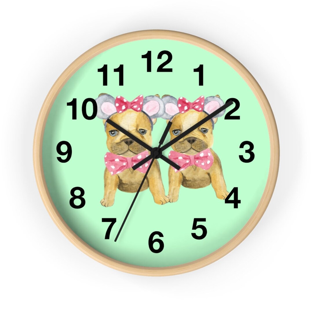 Dog Clock Animal Clock Pet Clock Dog Lover Gift Fur Mom Etsy