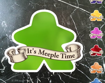 It's Meeple Time at your next board game night with this Meeple Sticker! Available in 7 Colors. Show your devotion to your favorite piece.