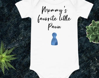Mommy's favorite little Pawn Boys bodysuit. Bella and Canvas baby short sleeve one piece. Board game, gift, present, stocking stuffer