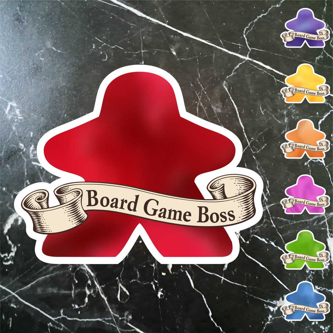 Game Boss Sticker Be the Boss at Your Next Board Game Night With This Meeple Sticker ...