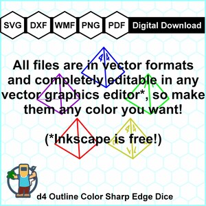 D4 Vector Dice SVG, Polyhedral Dice SVG, Cricut Cut Files, RPG D&D D4 ...