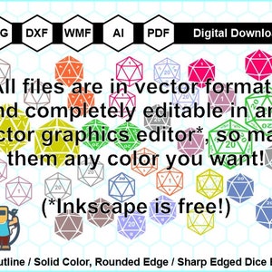 D20 Vector Mega Bundle, D20 180 Files Svg, Polyhedral Dice Svg, Cricut ...