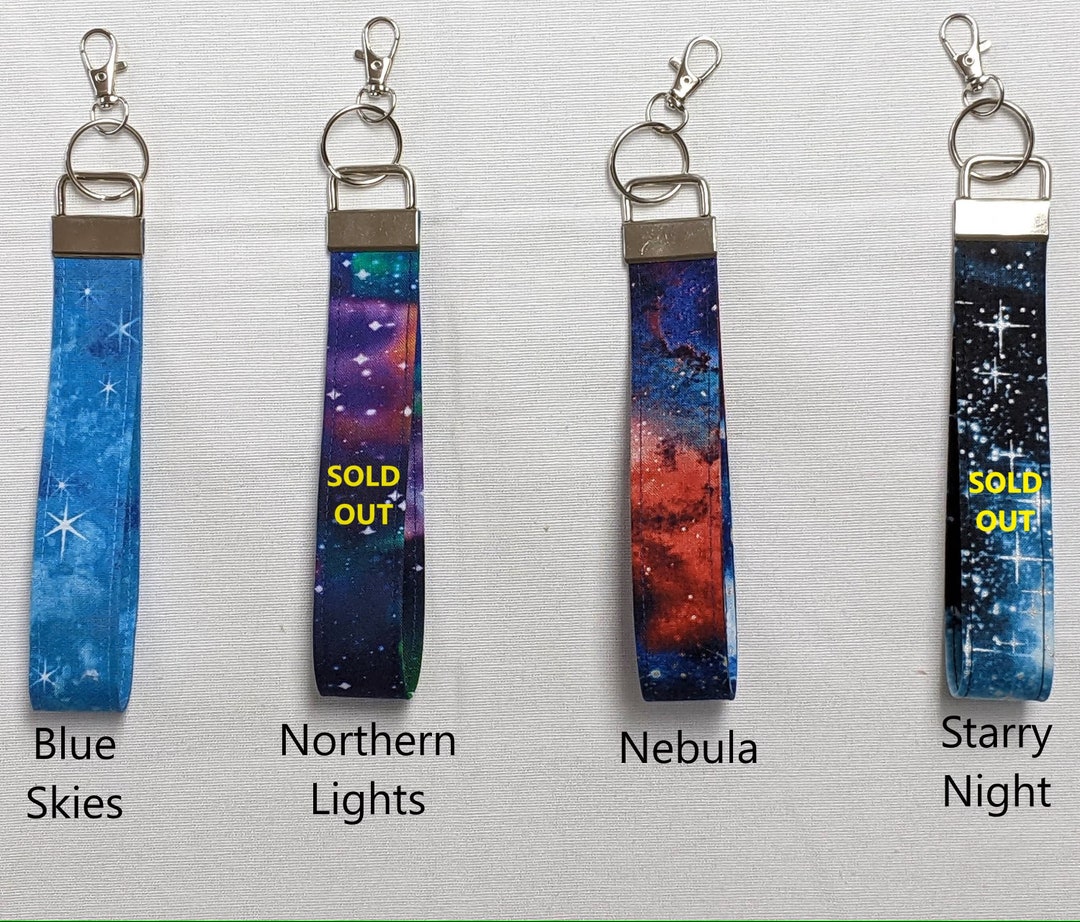 Space Theme Key Rack Space Theme Wristlet Keychain Key Fob - Etsy