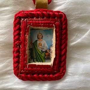 Escapulario de Doble Vista de Sagrado Corazon y San Judas Hecho a Mano en Culiacan, Sinaloa