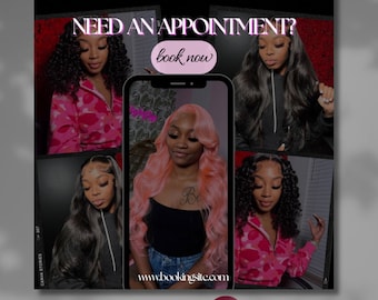 Editable Beauty Appointment Flyer | Canva Template (Digital Download)