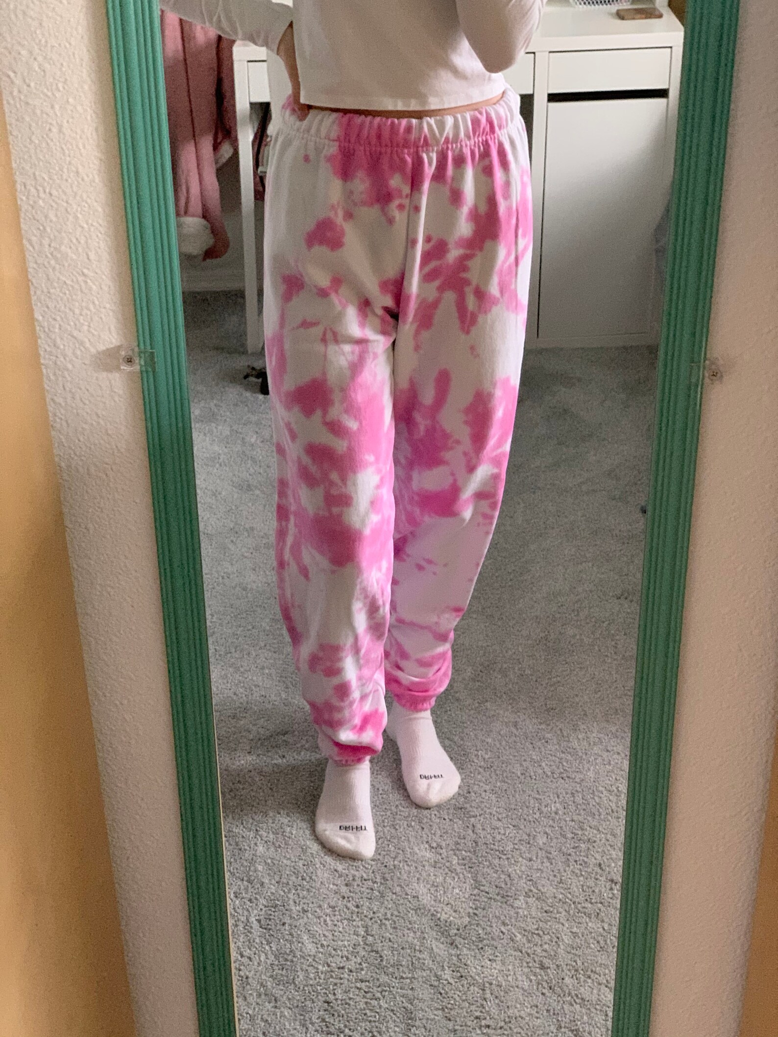 half and half colored sweatpants