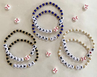 Baseball Mom Bracelet Baseball Mom Gift Baseball Mom stackable bracelets Gift for Baseball Mom