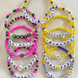Savannah Bananas Inspired Bracelets, Savannah Bananas Merch, Party Animals Bracelets