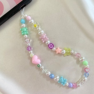 Beary Cute Pastel Phone Charm Strap