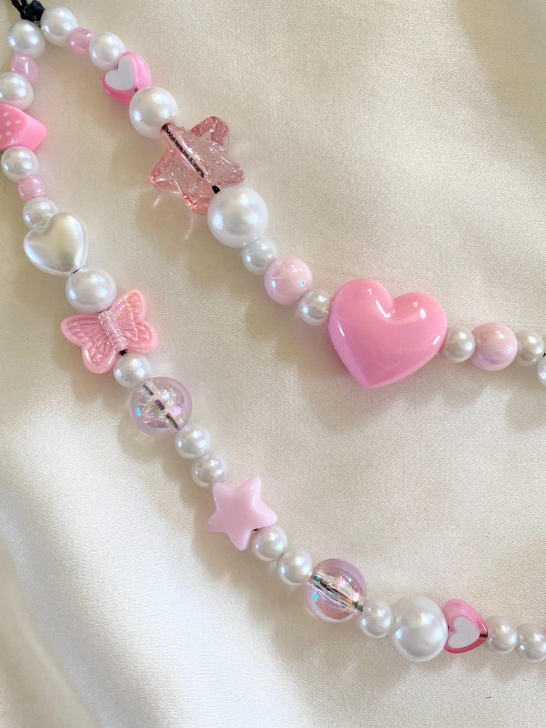 Strawberry Love Pink Phone Charm Strap image 4