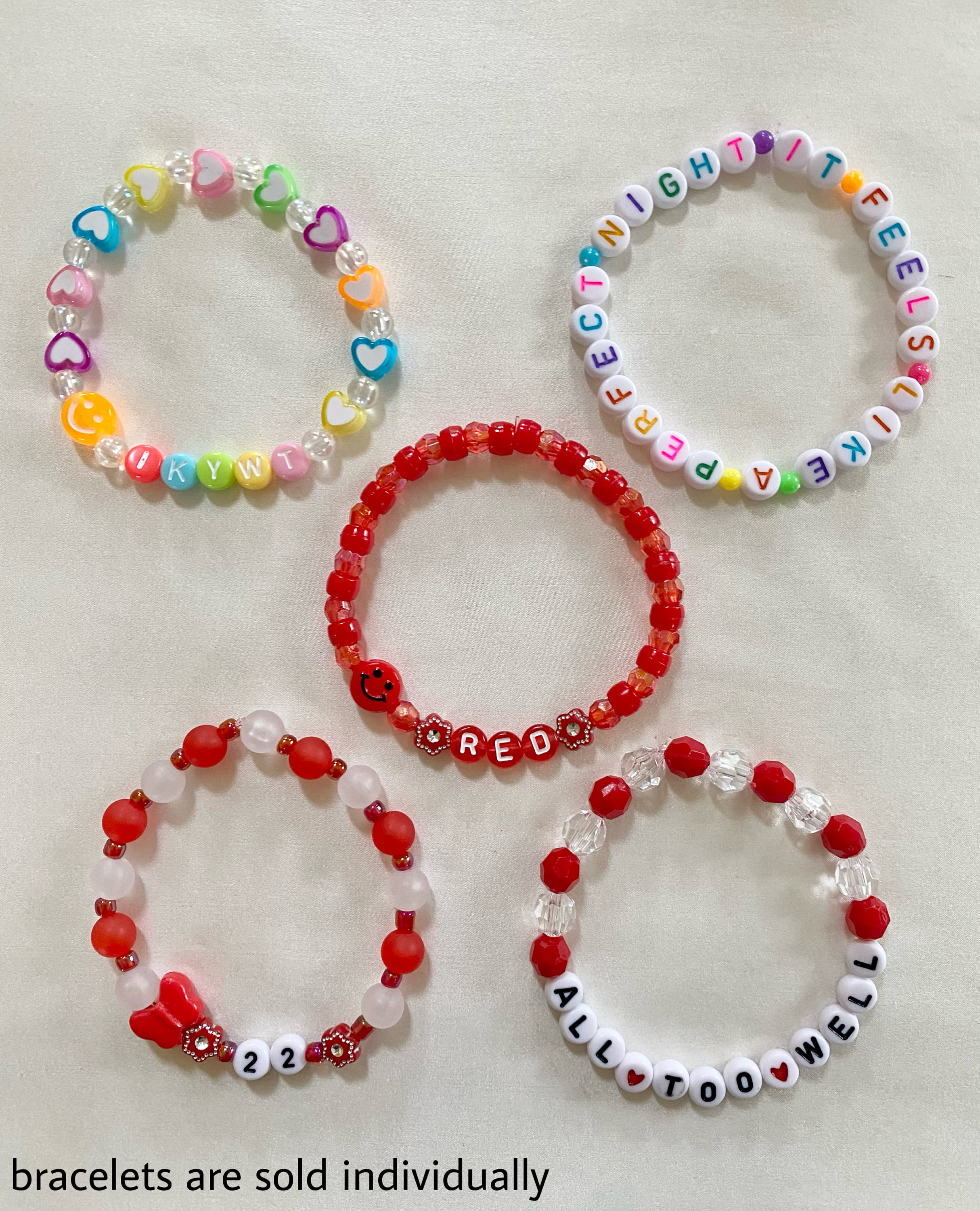Taylor Swift ビーズブレスレット 多色 アジャスター付き Taylor Swift Eras Tour Friendship Beaded Bracelets, Taylor