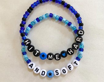 Billie Hit Me Hard and Soft Inspired Bracelet Set, Billie Bracelets, Billie Merch, Hit Me Hard And Soft Bracelets