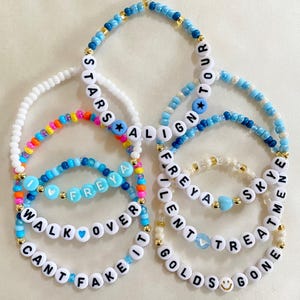 Freya Bracelets, Stars Align Tour Bracelets, Silent Treatment Bracelet, Golds Gone Bracelet, Freya Merch