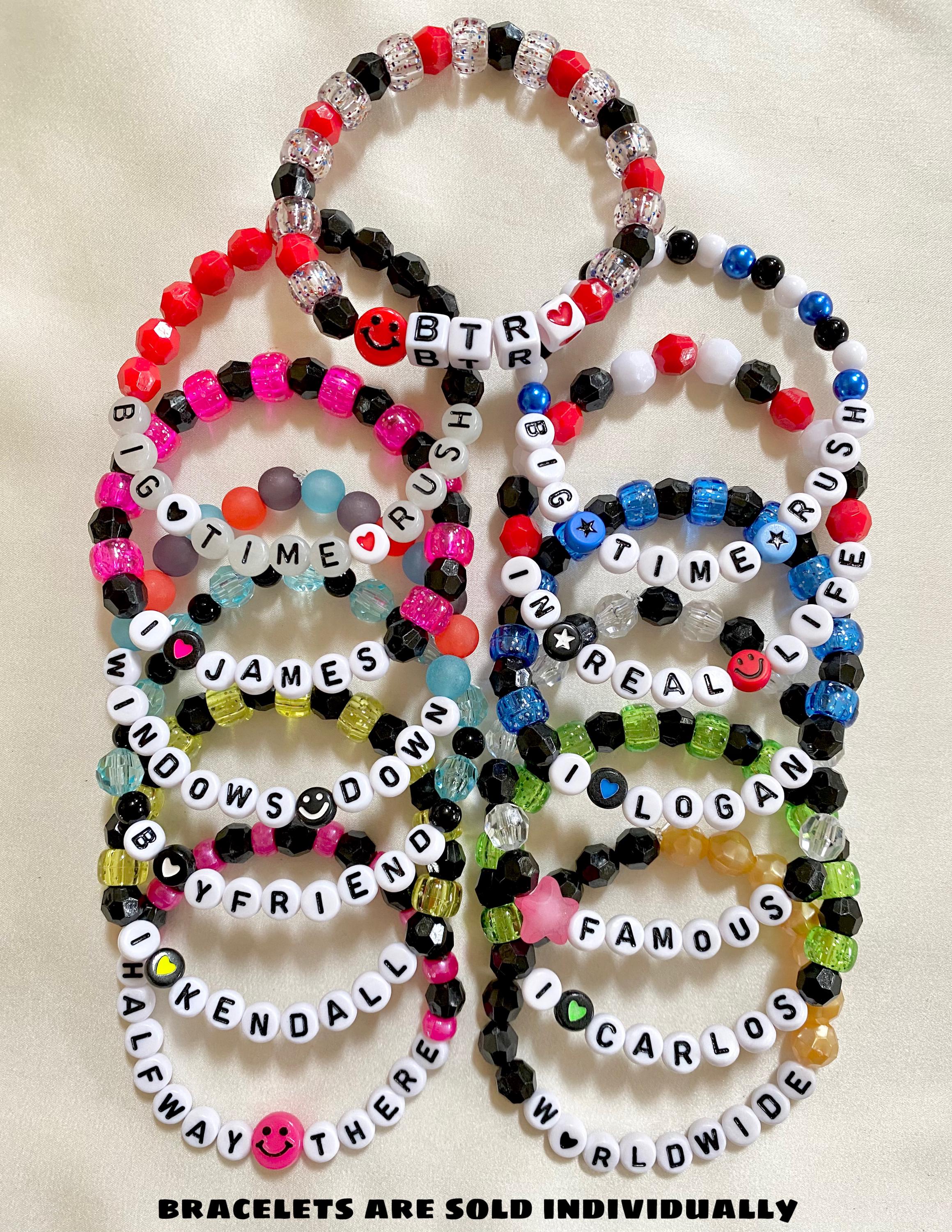 Big Time Rush Bracelets, Big Time Rush Tour, In Real Life Tour, Big Time Rush Merch, BTR Bracelets