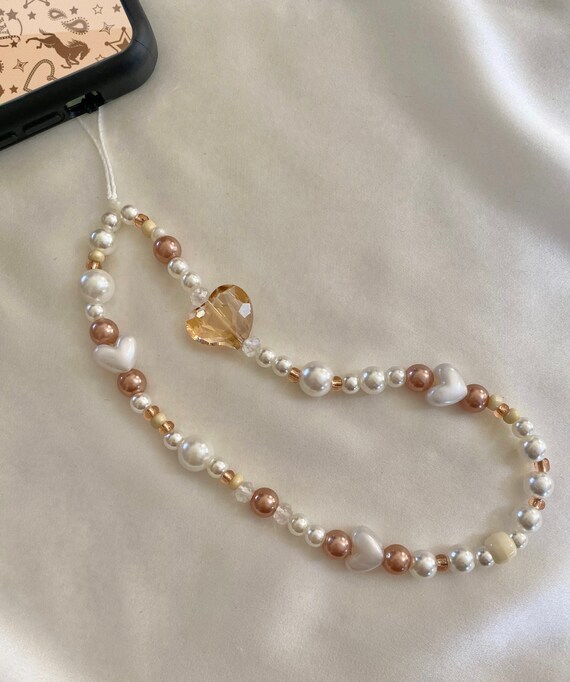 Youre so Golden Bronze Pearl Phone Charm Strap | Etsy