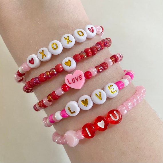 Valentines Day Bracelets Love Bracelet Valentines Gift Heart