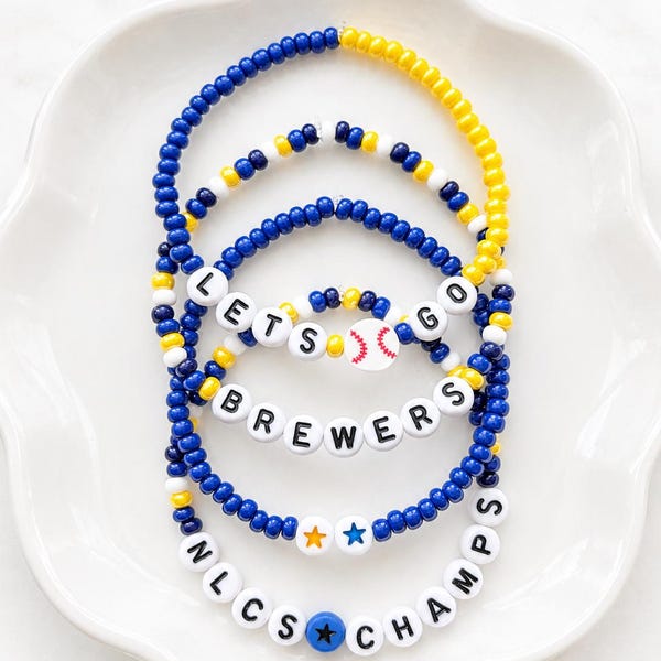Brewers Bracelets, Milwaukee Brewers Bracelets, Brewers Merch