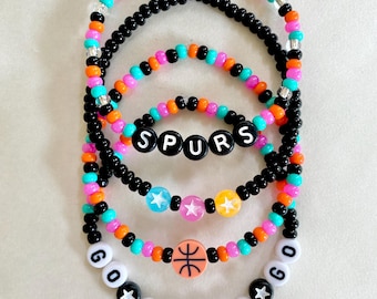 Spurs Bracelets San Antonio Basketball Bracelets Spurs Merch