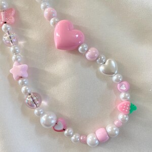Strawberry Love Pink Phone Charm Strap image 5
