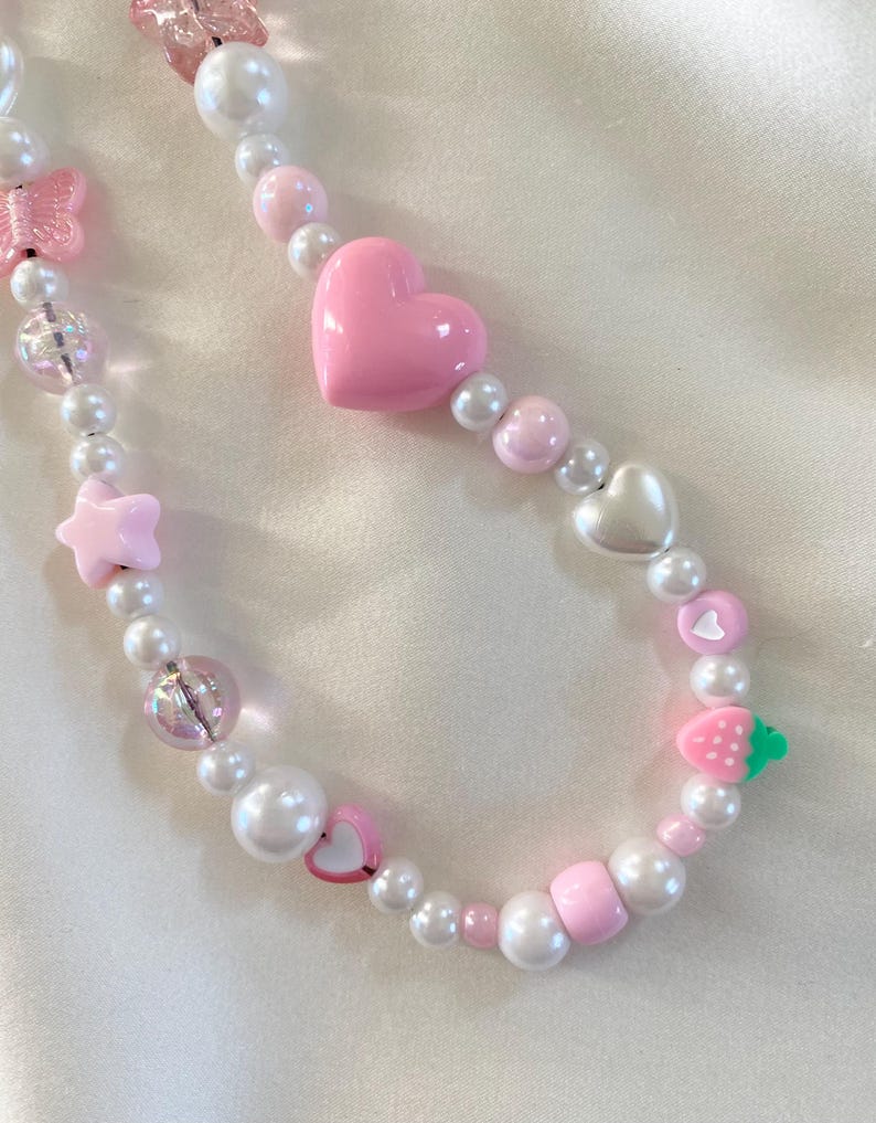 Strawberry Love Pink Phone Charm Strap image 5