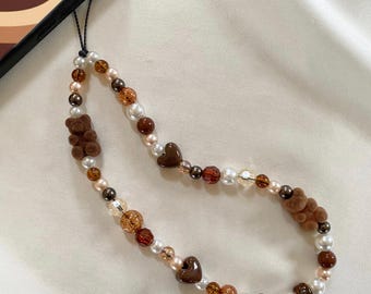 Brown Bear Phone Charm Strap