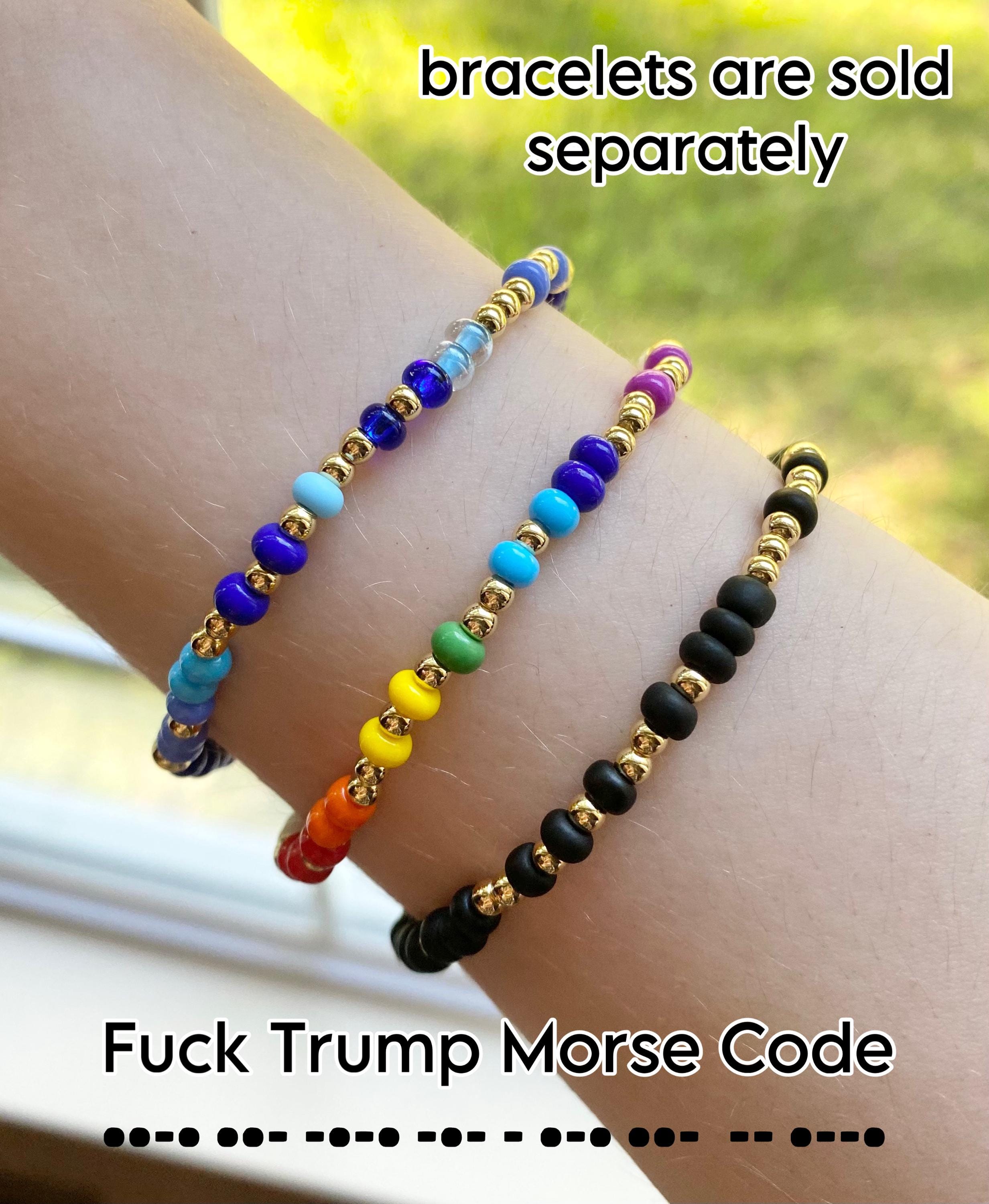 Fuck Trump Morse Code Bracelet, Anti-trump Bracelet - Etsy
